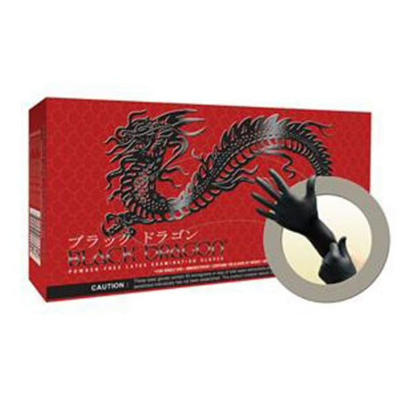 MICROFLEX MXBD-1003-PF Black Dragon Large Latex Fulle Textured Gloves