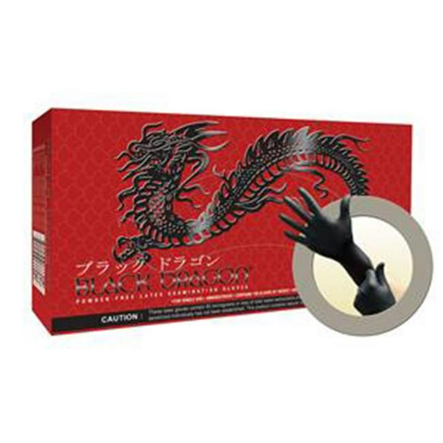 MICROFLEX MXBD-1003-PF Gants Texturés en Latex Noir Dragon Grand Format