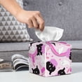 thumbnail image 6 of Lsque Pink Girl Halloween Printed Tissue Box Cover Holder, Facial Paper Organizer Dispenser,Square with Bottom Belt, PVC Leather Decorative Organizer, 6 of 8