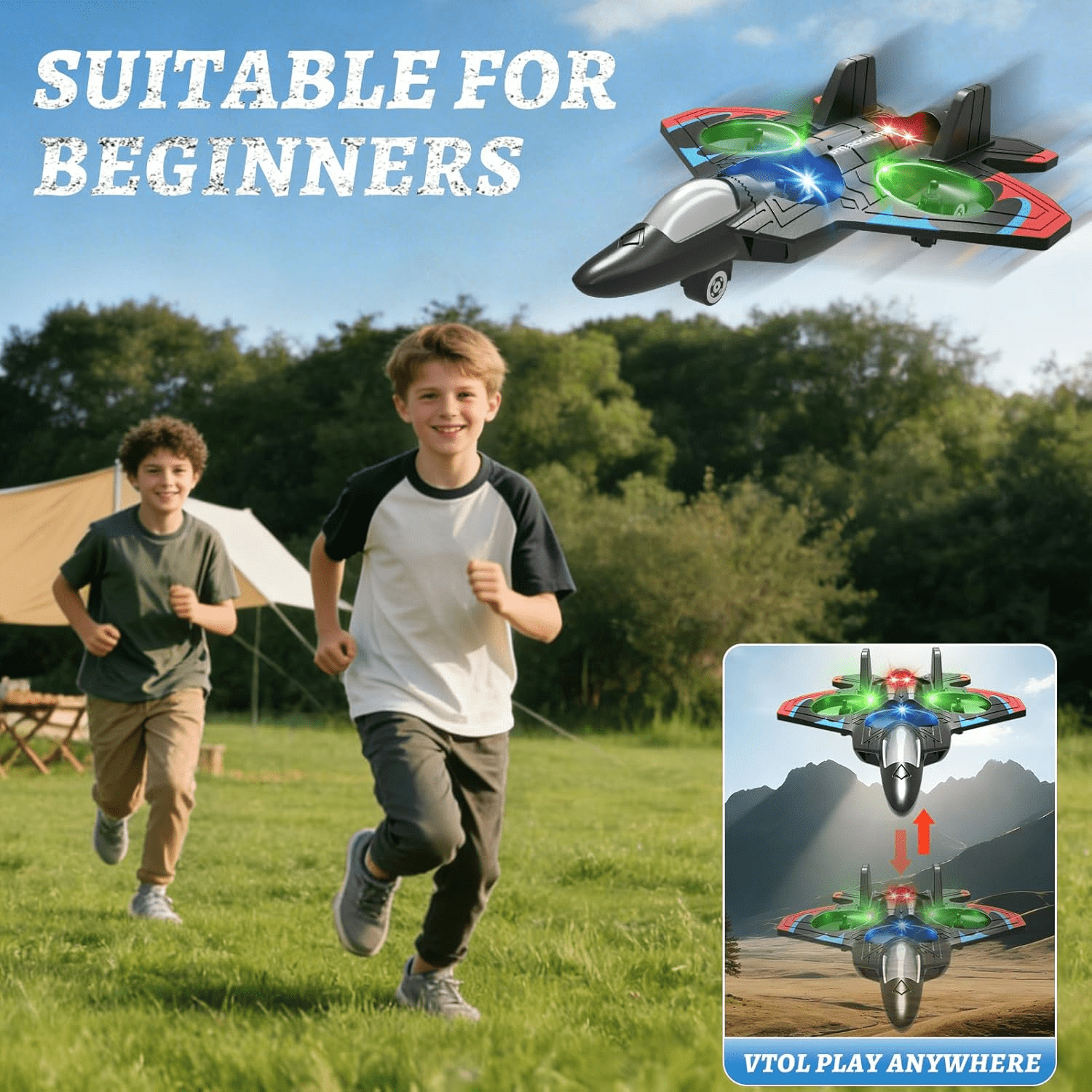 Foam Remote Control Airplanes RC Planes for Kids Adults, RC Airplane Fighter Jet with Light, 360° Flip Fighter Jet Toys, Stunt Roll, Airplane Toy Gifts for Kids Boys Brand: Tubokoro