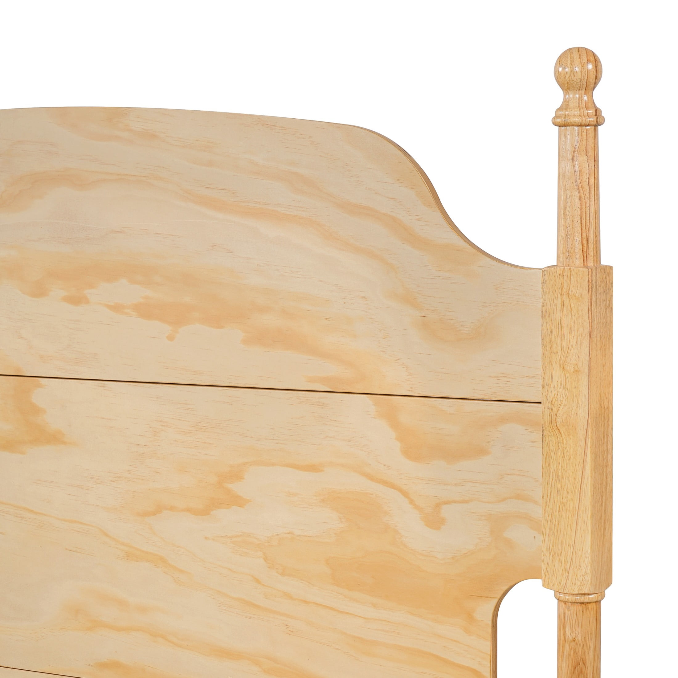 Christopher Knight Home Traditional Solid Wood Post Bed Frame with Arched Headboard, Queen, Natural
