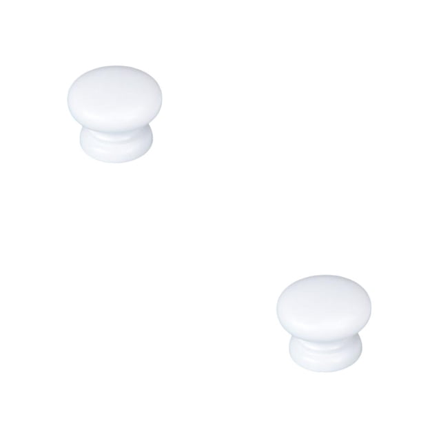 Ounissouiy Pomo de puerta de armario pequeño, accesorio para muebles del hogar, cajón de cierre, tirador de de Color sólido, componente Blanco 2piezas