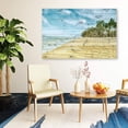 thumbnail image 3 of IDEA4WALL Coastal Canvas Wall Art Palm Tree and Quiet Beach Canvas Prints Modern Home Wall Decor - 16x24 inches, 3 of 4