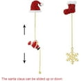 thumbnail image 6 of Snowflake Santa Claus Threader Tassel Earrings for Women Sterling Silver Pins Red Crystal Stock Christmas Hat Dangle Drop Christmas Tree Earring Studs Christmas Party Jewelry, 6 of 12