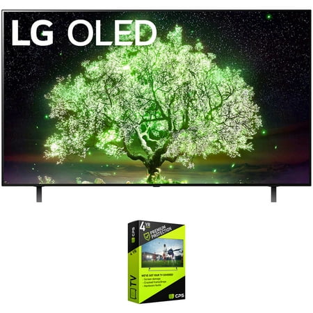 LG OLED65A1PUA 65 Inch OLED TV (2021 Model) Bundle with Premium 4 Year Extended Protection Plan