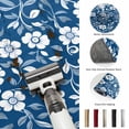 thumbnail image 5 of Round Area Rugs 7Ft, Blue White Floral Non-Slip Washable Circle Rugs Carpet, Farmhouse Retro Botanical Leaves Indoor Outdoor Rug Floor Mats Throw Runner for Bedroom Living Room Bathroom, 5 of 8