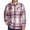 Pink, variant on ZCFZJW Mens Flannel Shirts Long Sleeve Plaid Button Down Shirt Casual Fall Winter Thick Warm Cotton Shacket Jacket Shirt with Pocket Pink XXL