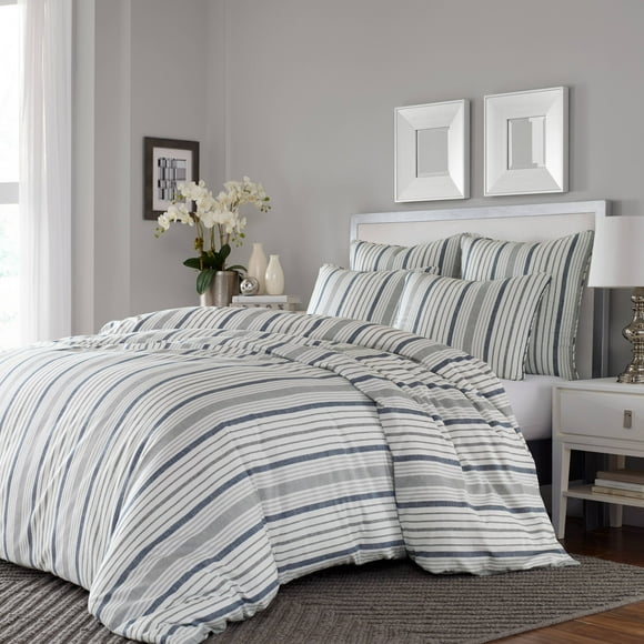 Stone Cottage Conrad Duvet Cover Set, King, Medium Grey