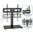 Universal Swivel Table Top TV Stand Mount Height Adjustable with Tempered Glass Base for 3775