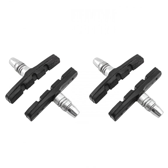 MELIVO 4Pcs Bicycle V Brake Pads - Rubber Metal for 14–26 Inch & 451 Wheels (Black)