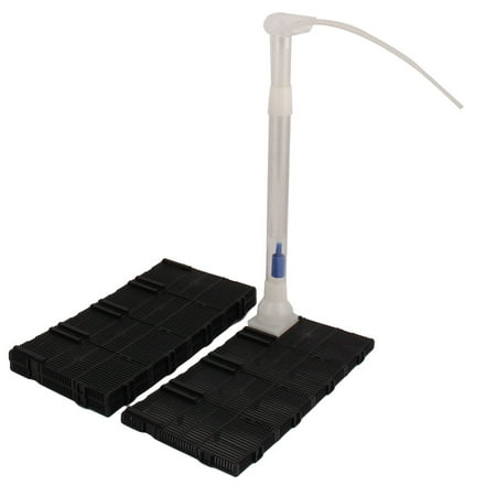 Lees Undergravel Filter - Aquarium Fish Tank Plastic Undergravel Filter Black 12 Pcs with Connector Tube