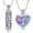 Colorful-2pc, variant on Urn Necklace for Ashes with Hollow Vial Cylinder Tree of Life Memorial Jewelry for Women Men Ashes Holder