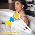 thumbnail image 2 of Contoured Long Handled Bath Sponge on a Stick to Aid Washing Bathing K C0X0, 2 of 7