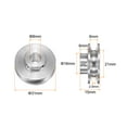 thumbnail image 2 of 2 Sets V-Type Pulley 8mm Bore 31mm Outer Dia Single Groove Aluminum Alloy for 3-5MM PU Round Belt, 2 of 5