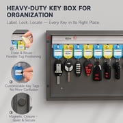 WeHere 16 Key Lock Box, Large Key Cabinet Security Storage Lockbox for School, Valets, Hotels, Home