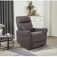 thumbnail image 1 of K-Living Cleo Power Lift Recliner Chair in Dark Brown Cowboy Fabric, 1 of 9