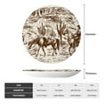thumbnail image 2 of Balery Western Desert Cowboys2 Print Bone China Decorative Plate Ceramic Dinner Plates Art Crafts with Display Stand-6in, 2 of 6