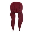 thumbnail image 2 of DLAPL Chemo Headwear for Women Head Scarf Lightweight Turban Headwraps Beanie Skull Cover Cap, Solid Burgundy, 2 of 5