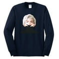 thumbnail image 2 of Wild Bobby, Hip Marilyn Monroe Portrait Classic Beauty Pose, Famous People, Men Long Sleeve Shirt, Navy, Large, 2 of 4