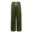 thumbnail image 4 of Miaoju Girls Pants Wide Leg School Uniform Pants Cozy Elastic Waist Summer Casual Beach Lounge Trousers with Pockets, 4 of 9