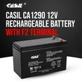 thumbnail image 2 of Casil 12V 9Ah F2 Terminal Replacement Battery Compatible with APC UPS Computer Backup Power (BX1300LCD), APC Back-UPS NS 1250 2 Pack, 2 of 5
