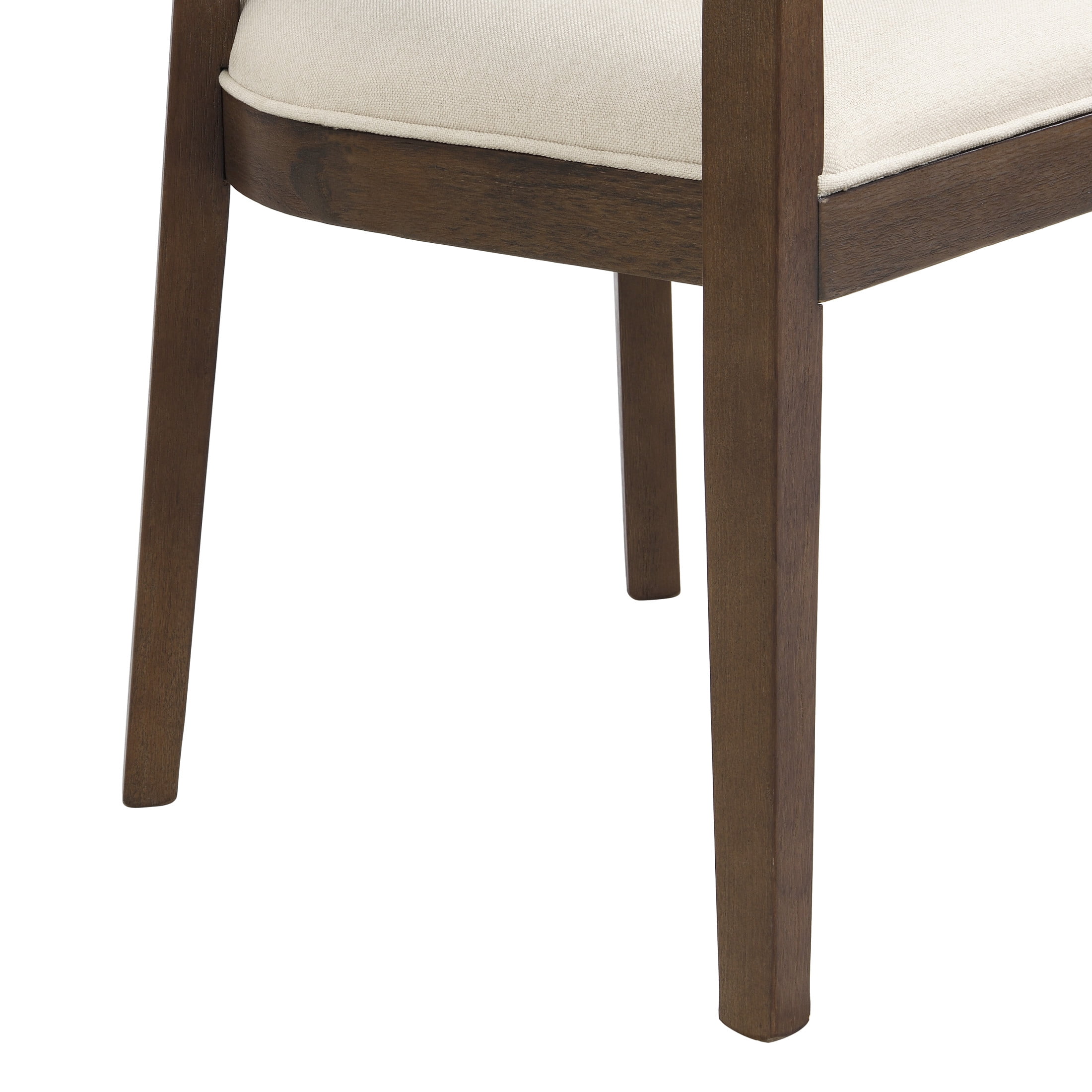 Christopher Knight Home Upholstered Dining Chairs, Wood Frame with Rattan Round Backrest, Walnut, Set of 2