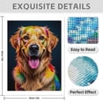 thumbnail image 3 of Diamond Art Kit for Adults, Golden Retriever Vivid Colors Diamond Painting for Adults Beginners, 5D DIY Diamond Art Painting Kits, Colorful Diamond Painting Craft for Home Decor 12x16, 3 of 7
