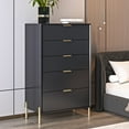thumbnail image 2 of FESTIVO Modern 30" 5-Drawer Dresser Chest with Metal Handles - Black, 2 of 8