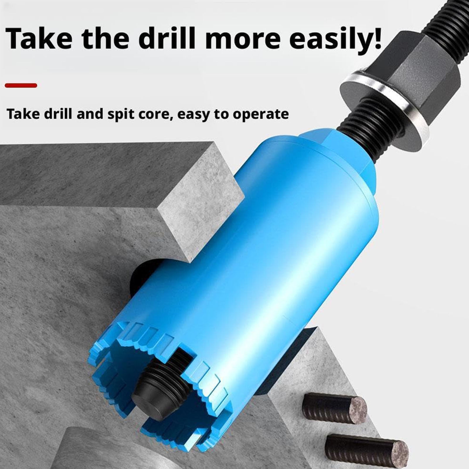 Heavy Duty Cores Drill Bit Remover Extractor Tool Suitable For Stuck Concrete Coring Bits Reverse Impacts Mechanism 40cm