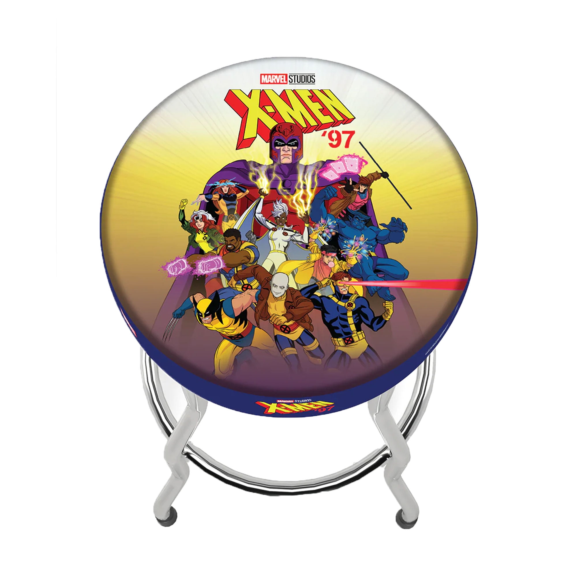 Arcade1Up Marvel X-Men Arcade Stool with Chrome Plated Steel Frame, Multi