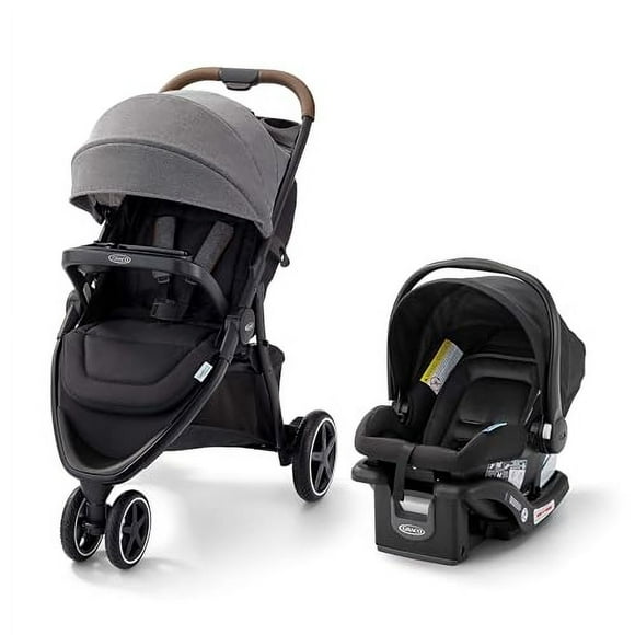Sistema de viaje todo terreno Graco Outpace LX: incluye asiento infantil para automóvil SnugRide 30 Lite, Briggs, combinación de cochecito/asiento para automóvil de alto rendimiento, práctico y durade