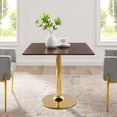 thumbnail image 6 of Verne 35" Square Dining Table Gold Cherry Walnut, 6 of 6