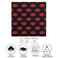 thumbnail image 5 of Head Scarf, Red Beautiful Lips Square Satin Hair Scarves Silk Bandana Scarf Headscarf for Women Wrap Neck, 5 of 7