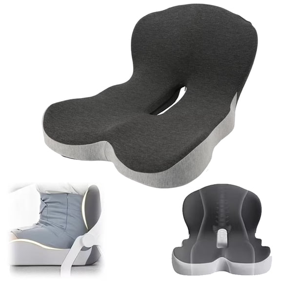 Ergonomic Seat Cushion with Lumbar Support, Memory Foam Chair Pad for Posture Support & Comfort, Back Cushion Lumbar Support Pillow, Design for Office, Car, Wheelchair