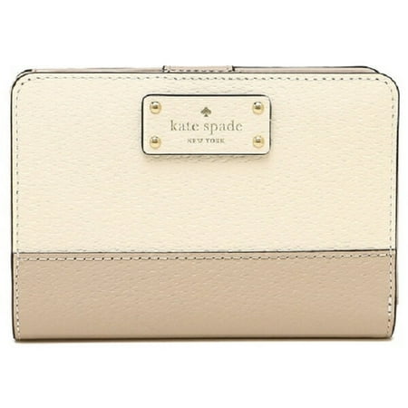 Kate Spade New York Grove Street Tellie Bifold Wallet, Warm Beige/Cement