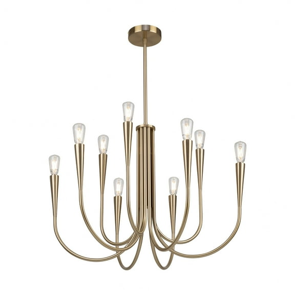 Artcraft Lighting Bronte Collection 9Light Chandelier Brass