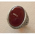 thumbnail image 5 of Red Onyx Mens Ring, Natural Red Onyx Gents Ring, December, Silver Jewelry, 925 Silver Ring, Birthday Gift, Heavy Mens Ring, Arabic Design, Ottoman Style Ring, Christmas, Turkey Mens Signet Ring, 5 of 6
