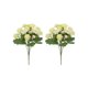 thumbnail image 1 of Ramo de flores artificiales de hortensia de 2 piezas - Decoración realista otoñal, centro de mesa para bodas, decoración de mesa, flores postizas sin mantenimiento, 1 of 5