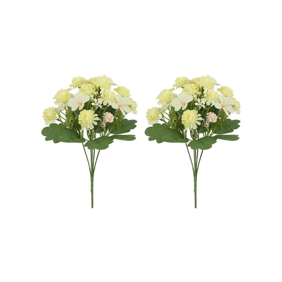 Ohmyroo 2 Piece Artificial Hydrangea Flower Full Bloom Design for Home Living Room Decor Fake Flower Holiday Decoration