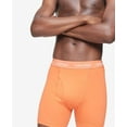 thumbnail image 5 of Calvin Klein Men's Underwear Cotton Stretch 3-Pack Boxer Brief, Work Blue, Ocean HUE, Turned Mango, L, 5 of 6