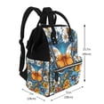 thumbnail image 2 of Zufioo Spring Butterfly Flowers Print Large capacity mommy bag, diaper bag, waterproof parent-child backpack, multi-pocket design backpack suitable for travel and shopping, 2 of 6