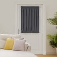 thumbnail image 6 of ZOPZO Blackout Door Curtain for Glass Doors, 1 Panel, Dark Gray, 54W x 40L Inch, Thermal Insulated Privacy with Dual Rod Pockets, Adjustable Tieback, 6 of 8