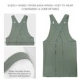 thumbnail image 3 of Elezay Slim Cross Back Cooking Cotton Linen Apron No Tie Cozy X Shape Pinafore for Kitchen Baking Gardening Painting Green M, 3 of 6