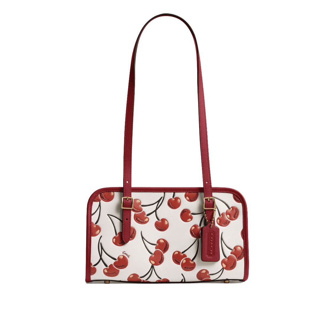 Coach (CJ450) Heart Small Light Khaki Chalk Coated Canvas
