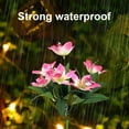 thumbnail image 4 of Qocolhg Solar Flower Lights Outdoor, Garden Artificial Flowers Solar Landscape Lighting Outdoor Solar Lamp LED Orchid Flower Light Waterproof Landscape Lighting for Garden Decoration Pink, 4 of 6