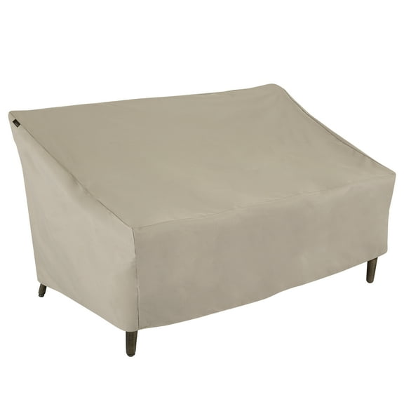 Modern Leisure Chalet Outdoor Patio Loveseat Cover, 66"L x 40"W x 39"H, Beige