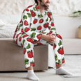 thumbnail image 7 of Lsque Hand Drawn Strawberry Pattern Long Sleeve Pajama Set for Men - Soft 2-Piece Sleepwear and Loungewear Set with Pockets, Comfy Nightwear-XX-Large, 7 of 7