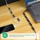 thumbnail image 3 of 20 clips adhesivos para cables de escritorio, cable de alimentación, cable de carga USB, cargadores, cable de audio, clips para cables, soporte para cables de 3,3 x 1,25 (negro), 3 of 5