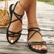 thumbnail image 2 of Zapatos Casuales de las Mujeres de Moda Plana Correa Romana Playa Más Tamaño Estilo Primavera / Verano Sandalias de Moda Y Cómodas Zapatos de Verano de las Mujeres, 2 of 6