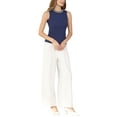 thumbnail image 2 of INSPIRE CHIC Women's Summer Sleeveless Top Casual Work Office Beaded Tank Blouses Tops XL Dark Blue, 2 of 5